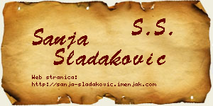 Sanja Sladaković vizit kartica